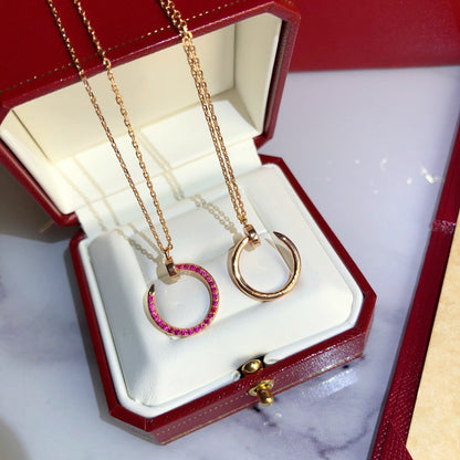Pomuse JUSTE NECKLACE GOLD RED DIAMONDS