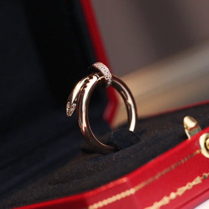 Pomuse JUSTE RING 2.65MM PINK GOLD DIAMOND
