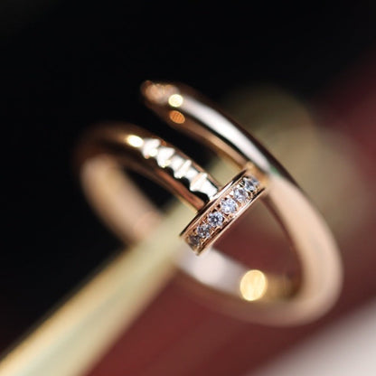 Pomuse JUSTE RING 2.65MM PINK GOLD DIAMOND