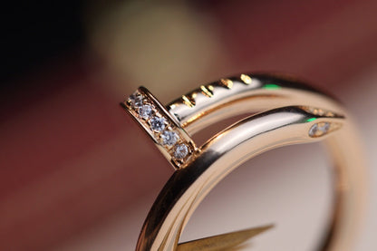 Pomuse JUSTE RING 2.65MM PINK GOLD DIAMOND