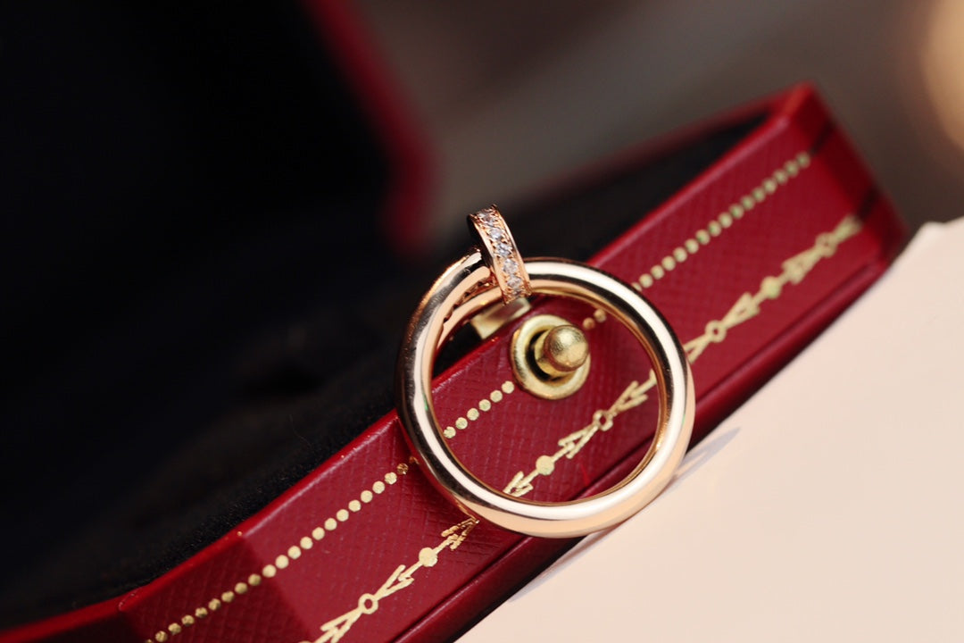 Pomuse JUSTE RING 2.65MM PINK GOLD DIAMOND