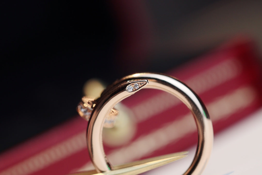 Pomuse JUSTE RING 2.65MM PINK GOLD DIAMOND