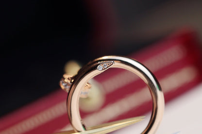 Pomuse JUSTE RING 2.65MM PINK GOLD DIAMOND