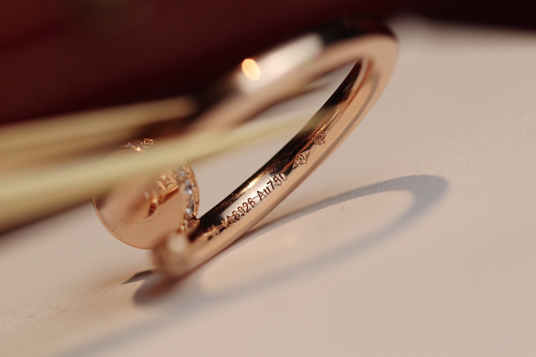 Pomuse JUSTE RING 2.65MM PINK GOLD DIAMOND