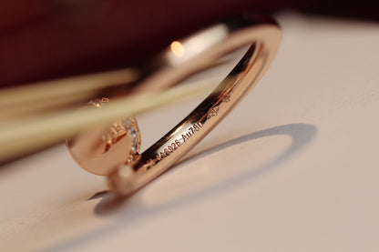 Pomuse JUSTE RING 2.65MM PINK GOLD DIAMOND
