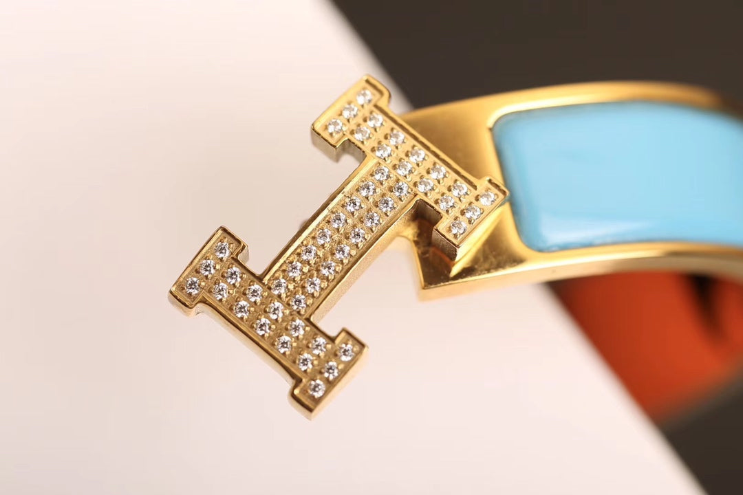 Pomuse H CLOUD BLUE BRACELET GOLD DIAMOND