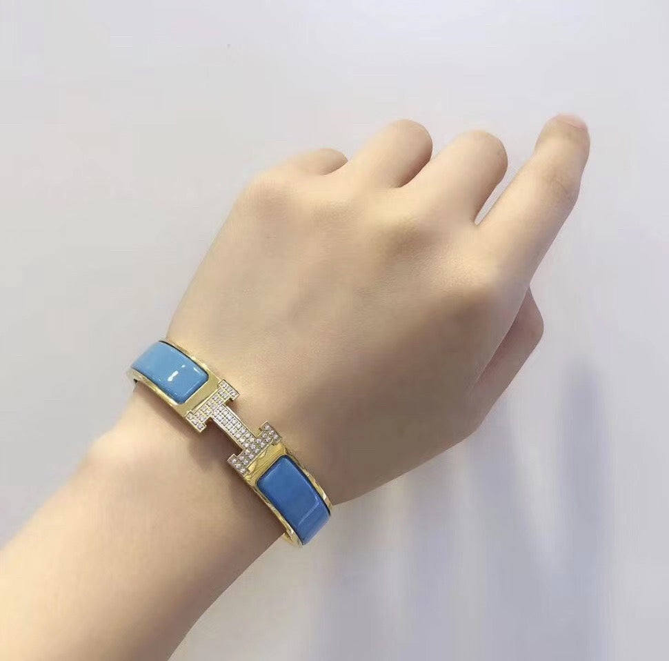 Pomuse H CLOUD BLUE BRACELET GOLD DIAMOND