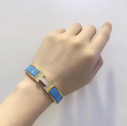 Pomuse H CLOUD BLUE BRACELET GOLD DIAMOND