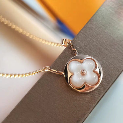 Pomuse SUN MOP GOLD 1 DIAMOND NECKLACE