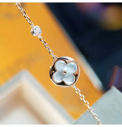 Pomuse SUN MOP GOLD 1 DIAMOND NECKLACE