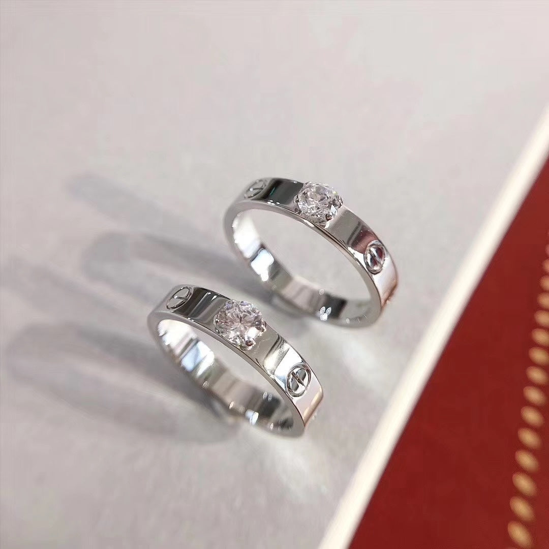Pomuse LOVE RING 3.6MM 1 BIG DIAMOND
