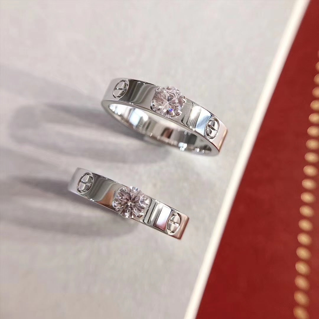 Pomuse LOVE RING 3.6MM 1 BIG DIAMOND