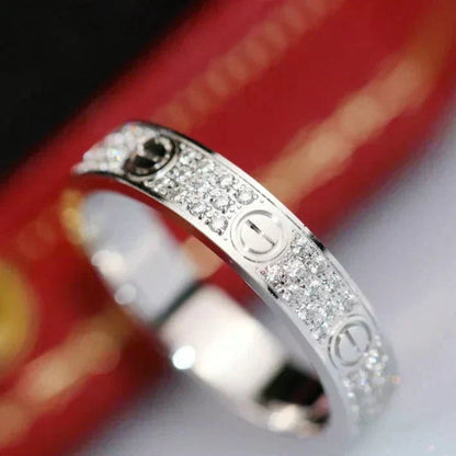 Pomuse LOVE RING 3.6MM DIAMOND PAVED