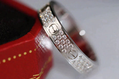 Pomuse LOVE RING 3.6MM DIAMOND PAVED