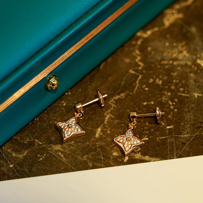 Pomuse STAR DIAMONDS EARRINGS GOLD