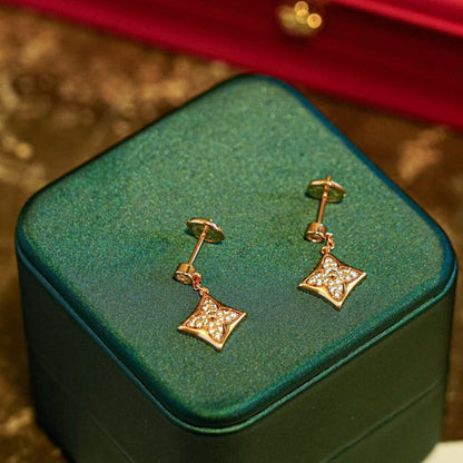 Pomuse STAR DIAMONDS EARRINGS GOLD