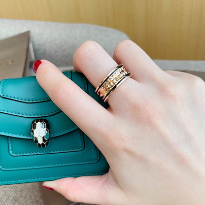Pomuse ZERO 1 GOLD BLACK CERAMIC RING