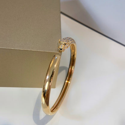 Pomuse PANTHERE GOLD DIAMOND OPEN BRACELET