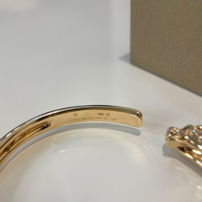 Pomuse PANTHERE GOLD DIAMOND OPEN BRACELET