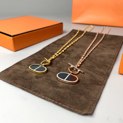 Pomuse CHAINE VERSO BLACK CERAMIC NECKLACE