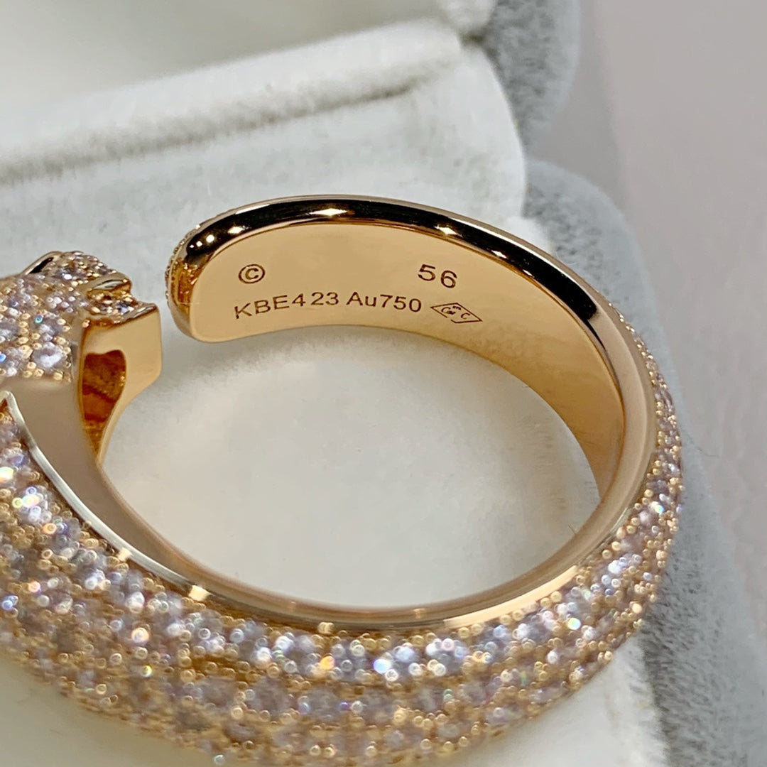 Pomuse PANTHERE PINK GOLD DIAMOND RING