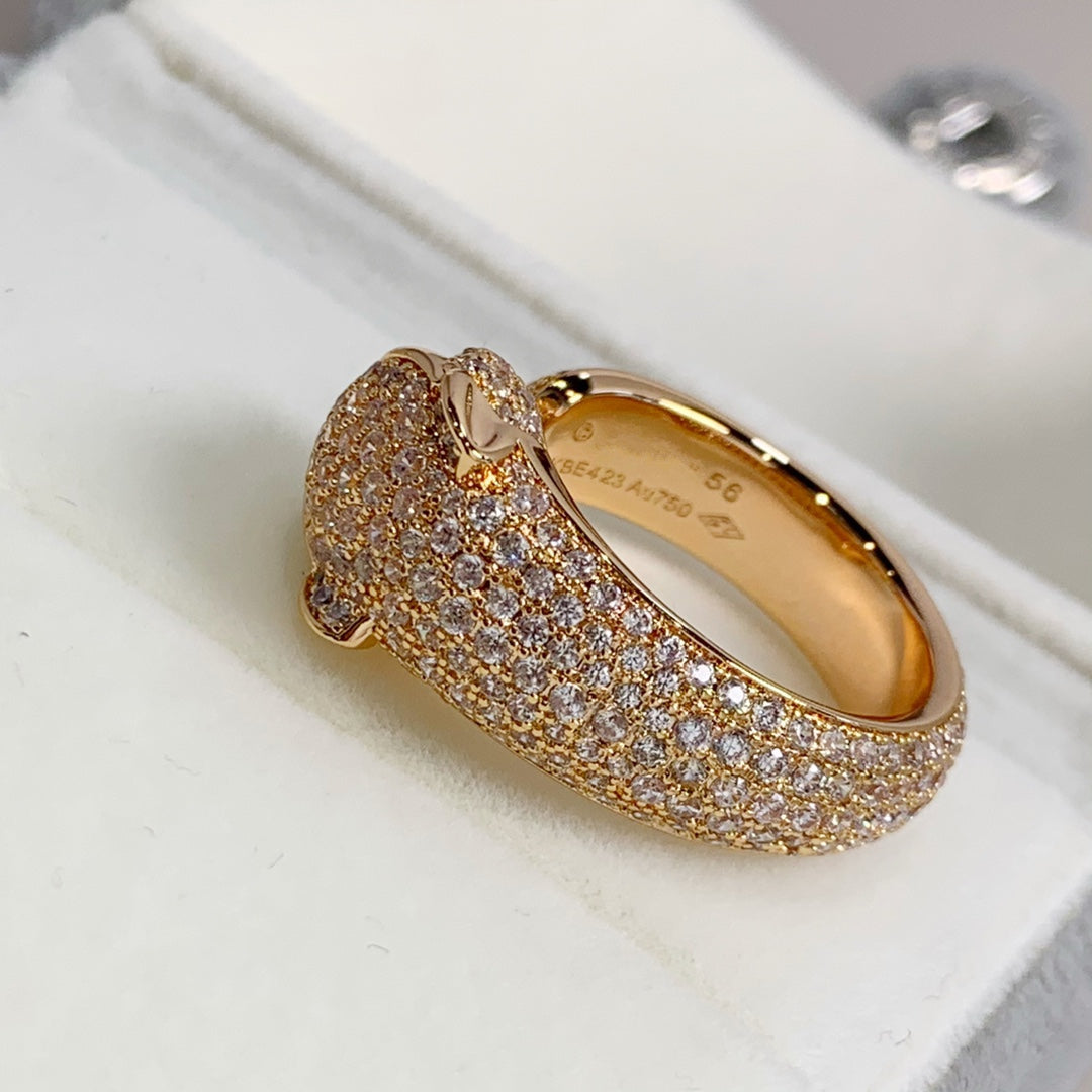 Pomuse PANTHERE PINK GOLD DIAMOND RING