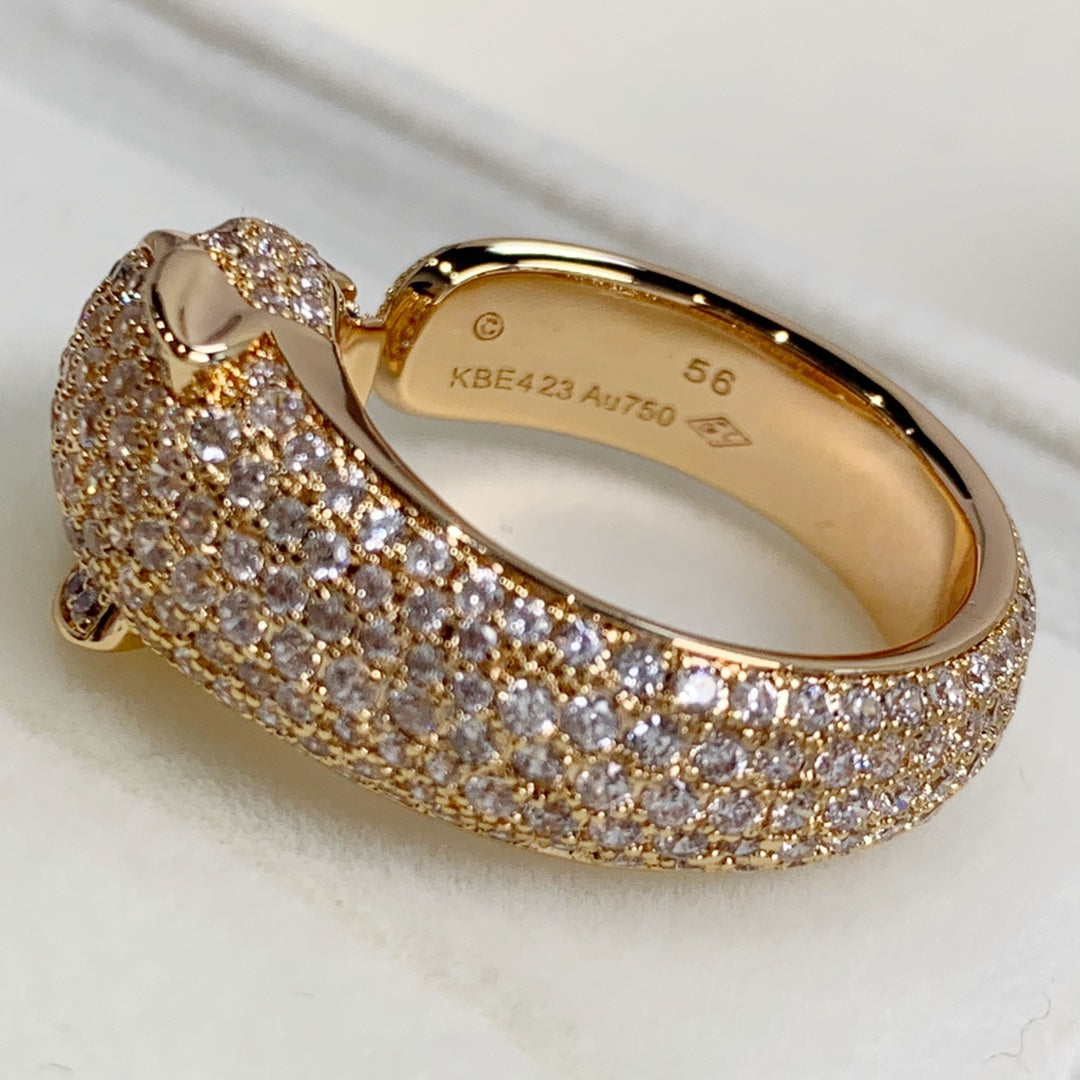 Pomuse PANTHERE PINK GOLD DIAMOND RING