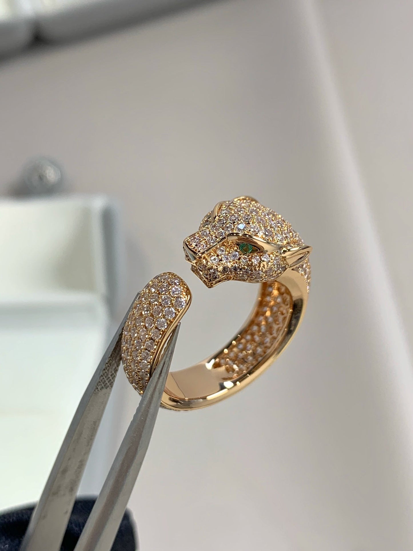 Pomuse PANTHERE PINK GOLD DIAMOND RING