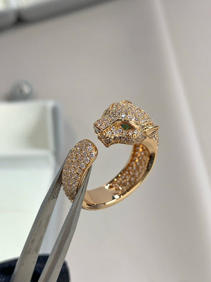 Pomuse PANTHERE PINK GOLD DIAMOND RING