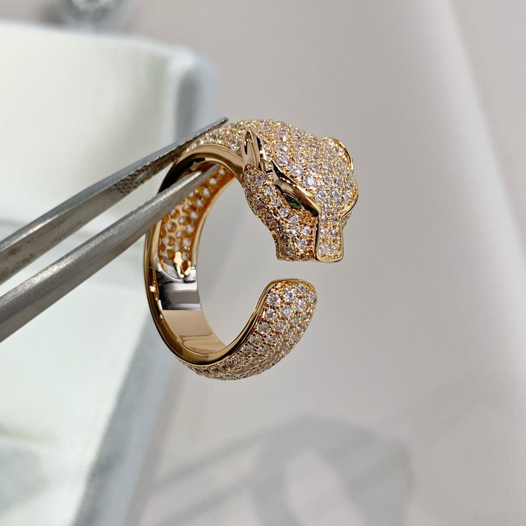 Pomuse PANTHERE PINK GOLD DIAMOND RING