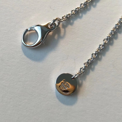 Pomuse ZERO 1 BLACK CERAMIC SILVER NECKLACE