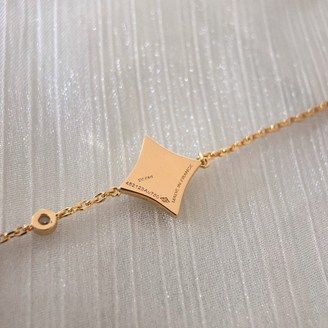 Pomuse COLOR STAR PINK GOLD DIAMOND BRACELET