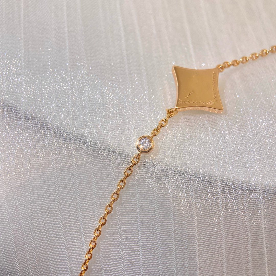 Pomuse COLOR STAR PINK GOLD DIAMOND BRACELET