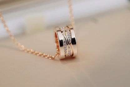 Pomuse ZERO 1 PINK GOLD DIAMOND NECKLACE