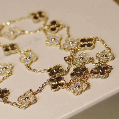 Pomuse CLOVER 20 MOTIFS LASER DIAMOND NECKLACE