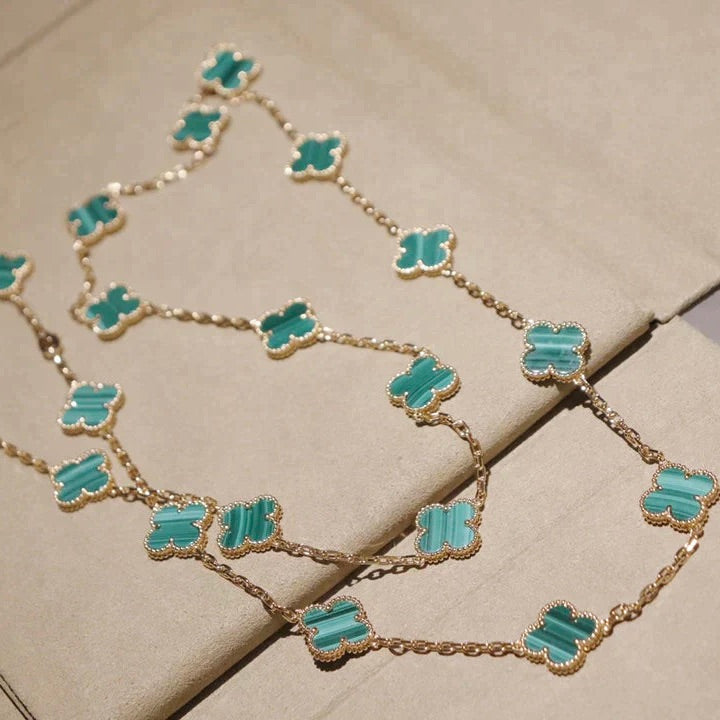 Pomuse CLOVER 20 MOTIFS MALACHITE GOLD