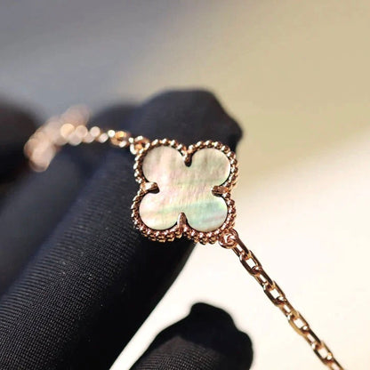 Pomuse CLOVER 20 MOTIFS DARK MOP DIAMOND  NECKLACE