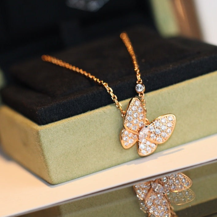Pomuse BUTTERFLY DIAMOND NECKLACE