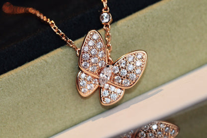 Pomuse BUTTERFLY DIAMOND NECKLACE