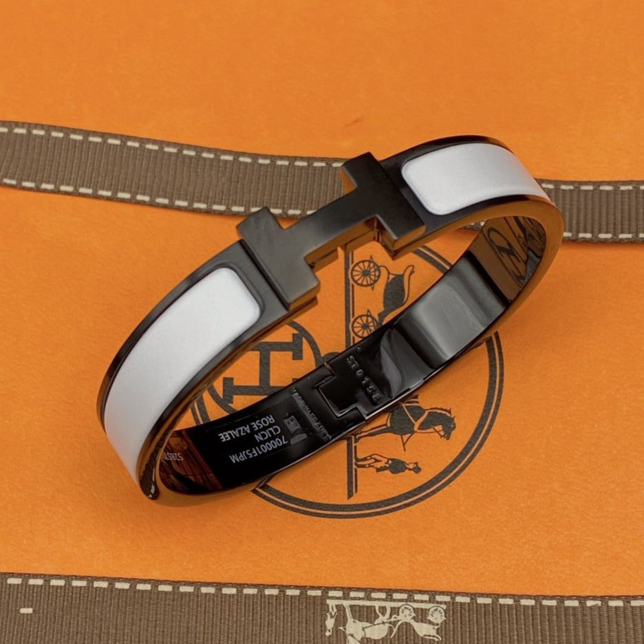 Pomuse H BRACELET 12MM BLACK WHITE CERAMIC