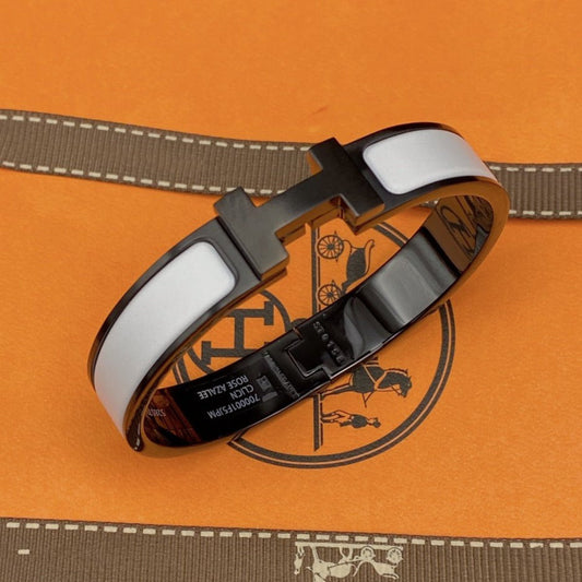 Pomuse H BRACELET 12MM BLACK WHITE CERAMIC