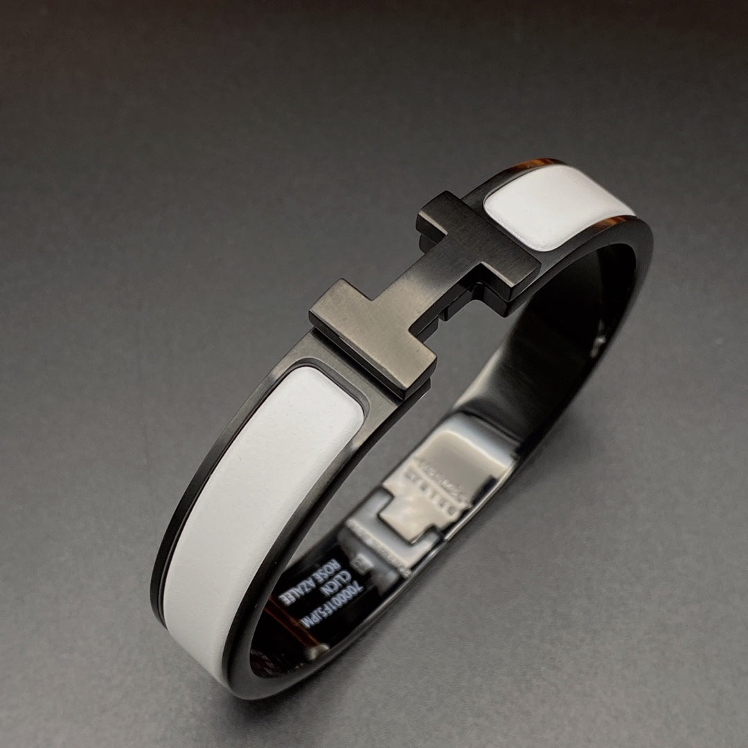 Pomuse H BRACELET 12MM BLACK WHITE CERAMIC