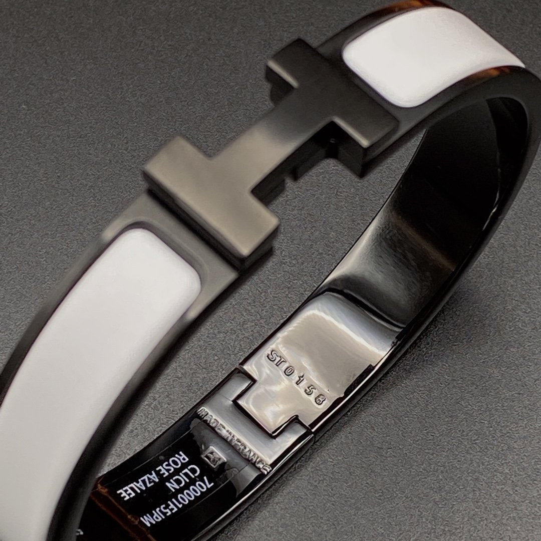 Pomuse H BRACELET 12MM BLACK WHITE CERAMIC