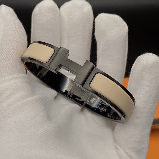 Pomuse H BRACELET 12MM BLACK BEIGE CERAMIC