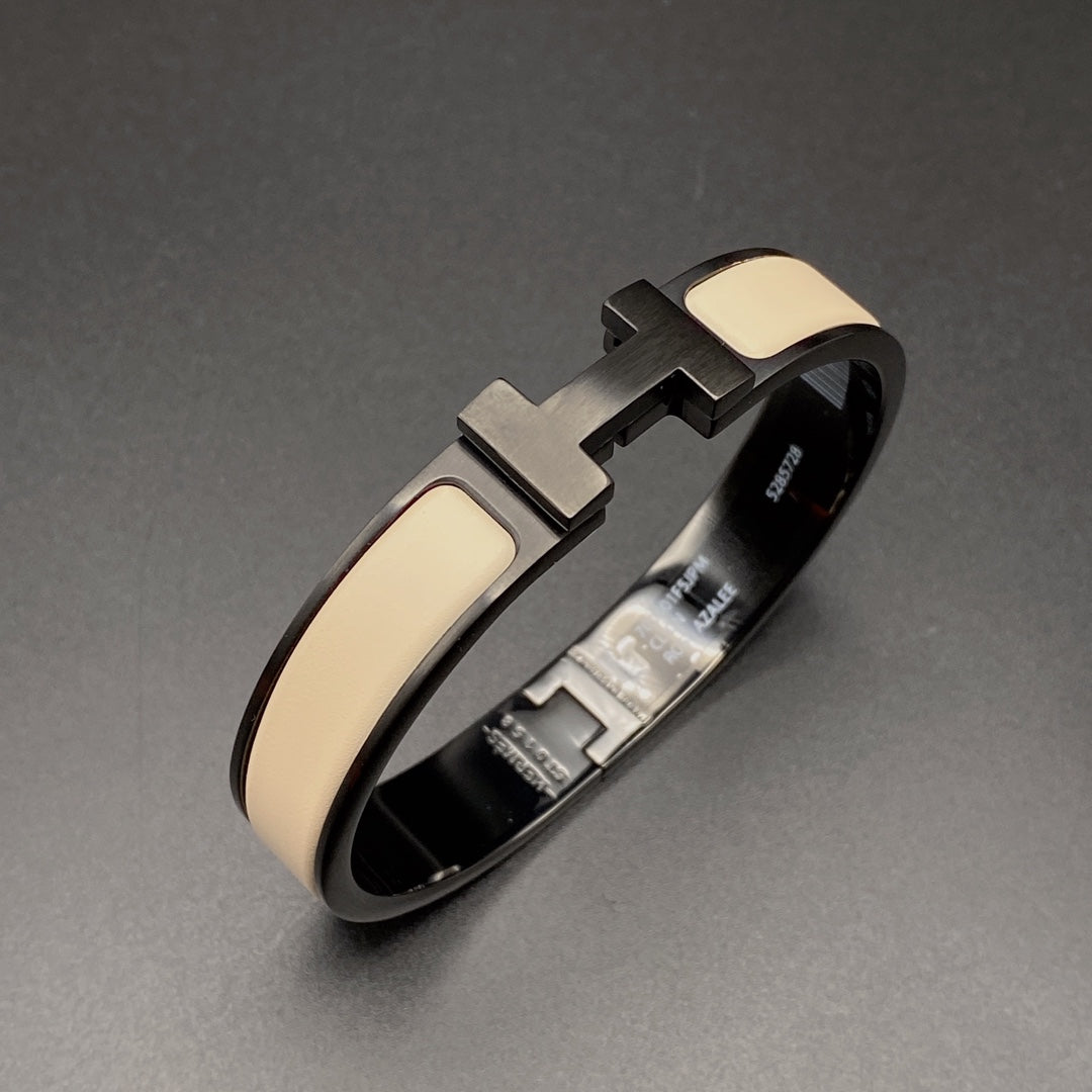 Pomuse H BRACELET 12MM BLACK BEIGE CERAMIC