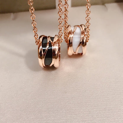 Pomuse ZERO 1 FOUR BAND PINK GOLD CERAMIC NECKLACE