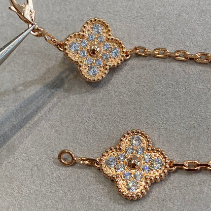 Pomuse CLOVER 5 MOTIFS  FULL DIAMOND BRACELET