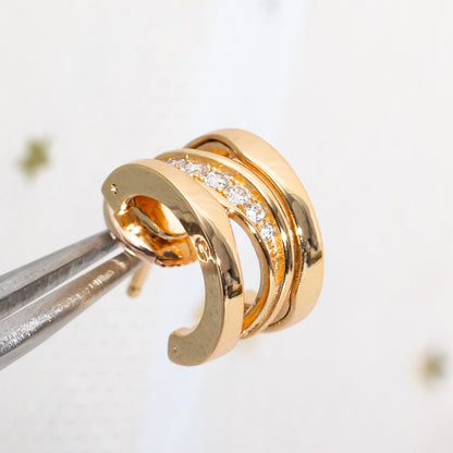 Pomuse ZERO 1 PINK GOLD DIAMONDS EARRINGS