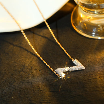 Pomuse VOLT SILVER DIAMOND PEDANT NECKLACE
