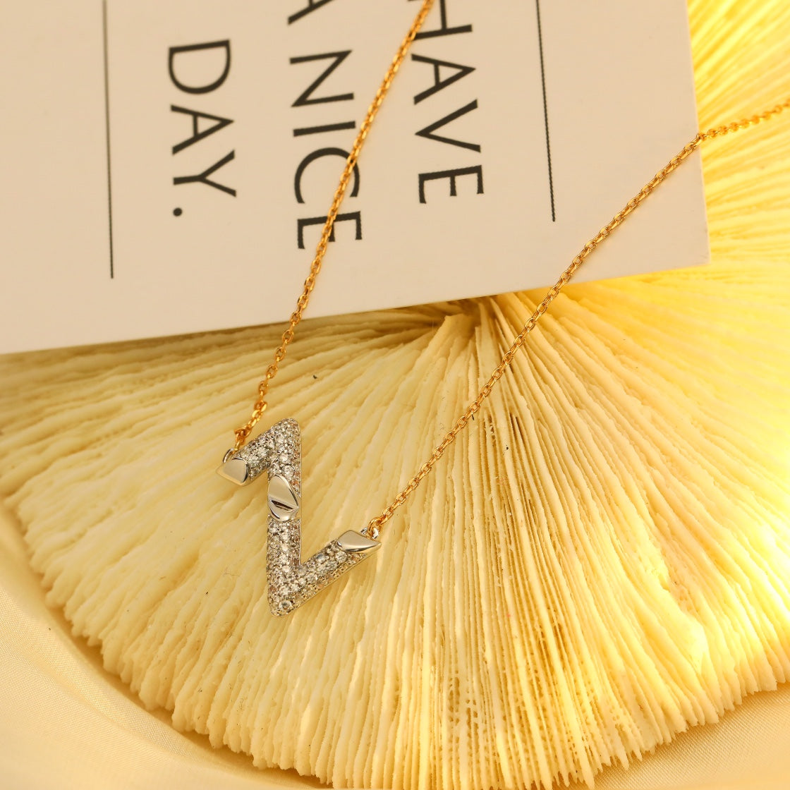 Pomuse VOLT SILVER DIAMOND PEDANT NECKLACE